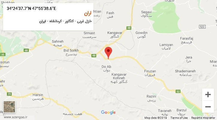 روستای اران بر روی نقشه