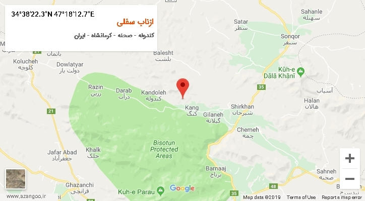 روستای ازناب سفلی بر روی نقشه