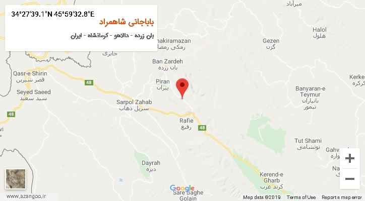 روستای باباجانی شاهمراد بر روی نقشه