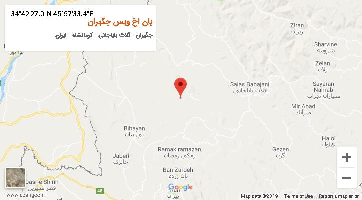 روستای بان اخ ویس جگیران بر روی نقشه