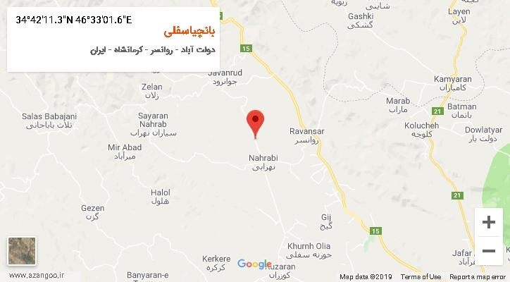 روستای بانچیاسفلی بر روی نقشه