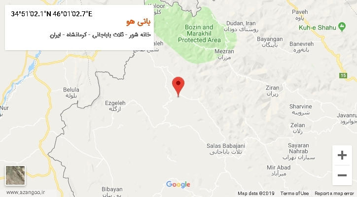 روستای بانی هو بر روی نقشه