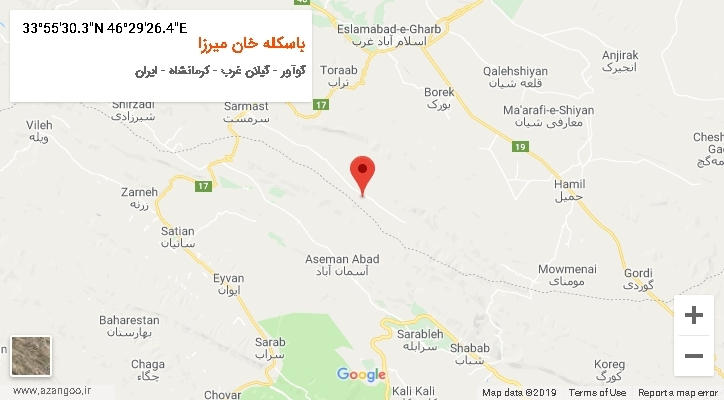روستای باسکله خان میرزا بر روی نقشه