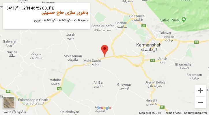 روستای باطری سازی حاج حسینی بر روی نقشه