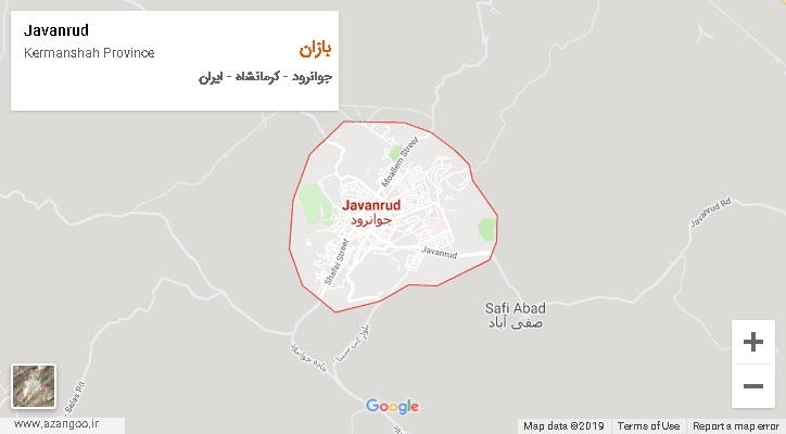 دهستان بازان بر روی نقشه