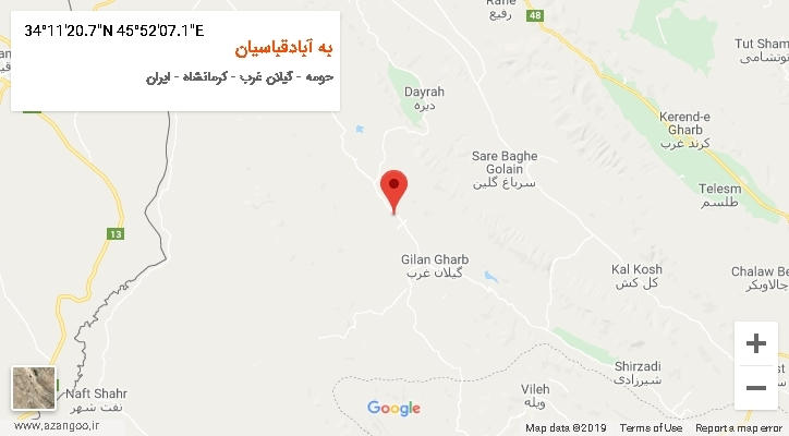 روستای به آبادقباسیان بر روی نقشه