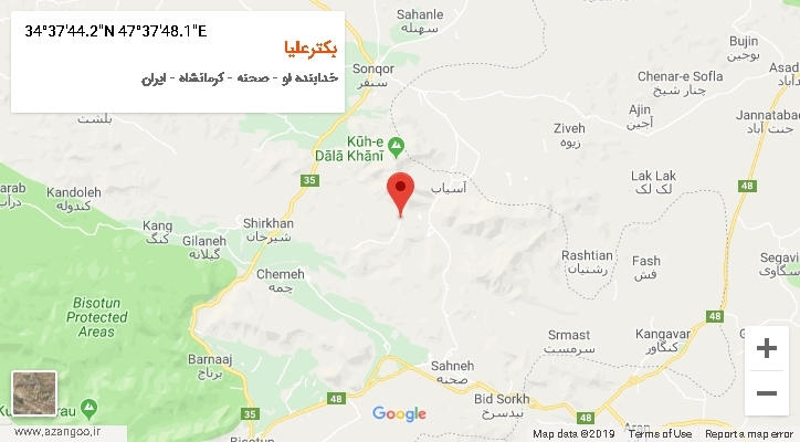 روستای بکترعلیا بر روی نقشه