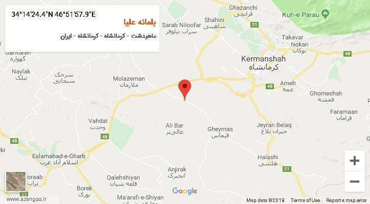 روستای بلمانه علیا بر روی نقشه