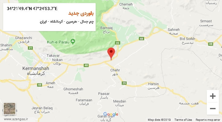 روستای بلوردی جدید بر روی نقشه