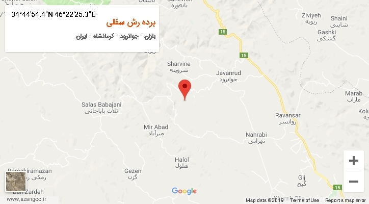 روستای برده رش سفلی بر روی نقشه