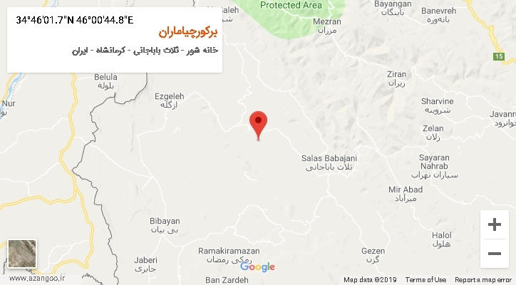روستای برکورچیاماران بر روی نقشه
