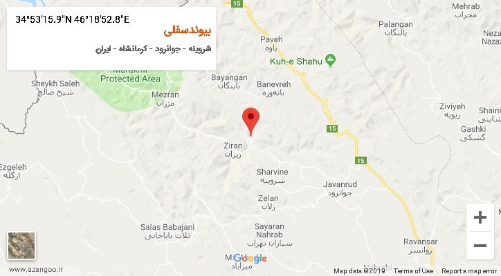 روستای بیوندسفلی بر روی نقشه