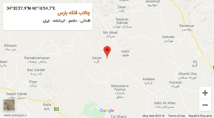 روستای چالاب قتکه بارس بر روی نقشه