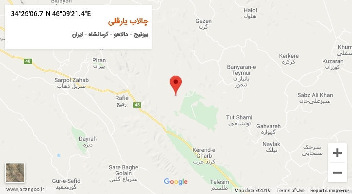 روستای چالاب یارقلی بر روی نقشه