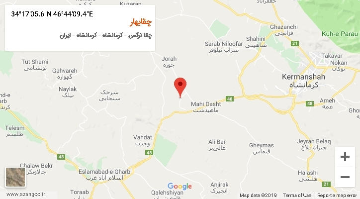 روستای چقابهار بر روی نقشه
