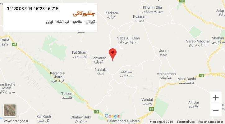 روستای چغابورکاکی بر روی نقشه