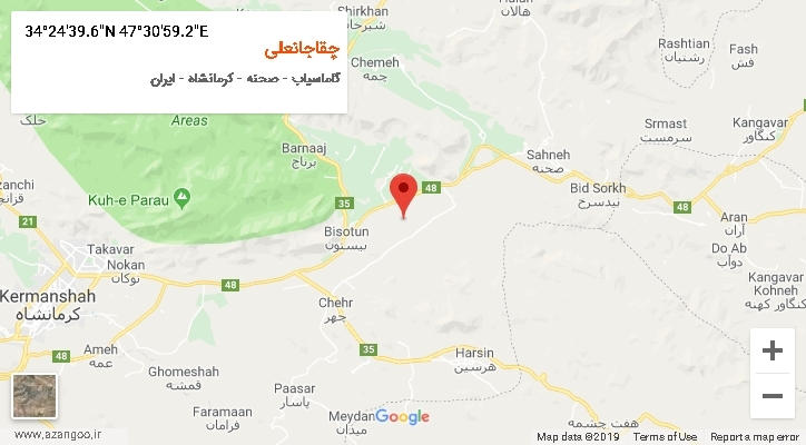 روستای چقاجانعلی بر روی نقشه