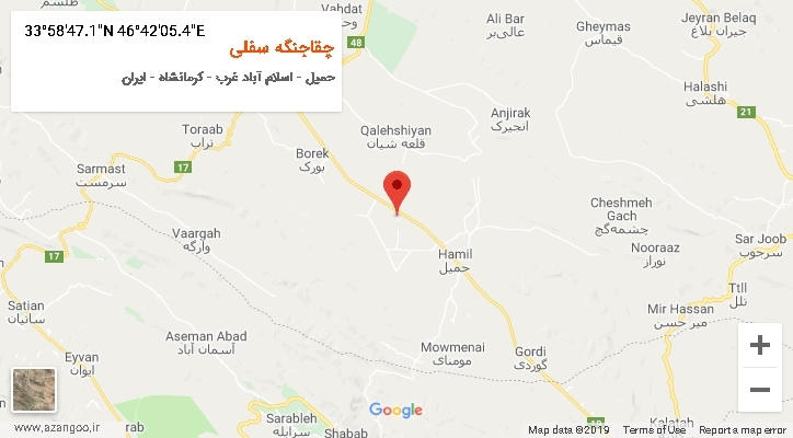 روستای چقاجنگه سفلی بر روی نقشه