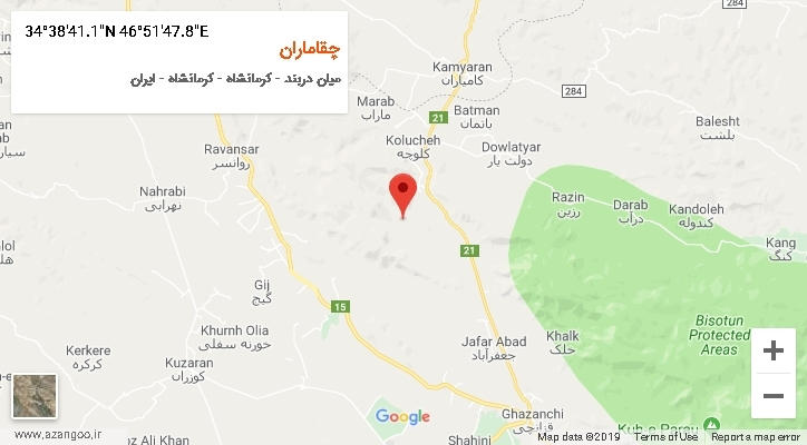 روستای چقاماران بر روی نقشه