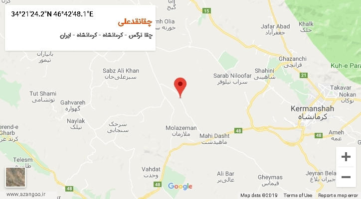 روستای چقانقدعلی بر روی نقشه
