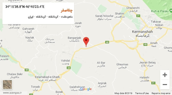 روستای چقاصفر بر روی نقشه