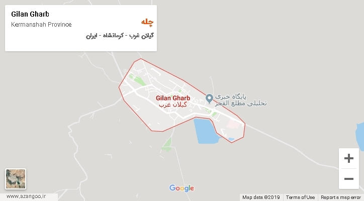 دهستان چله بر روی نقشه