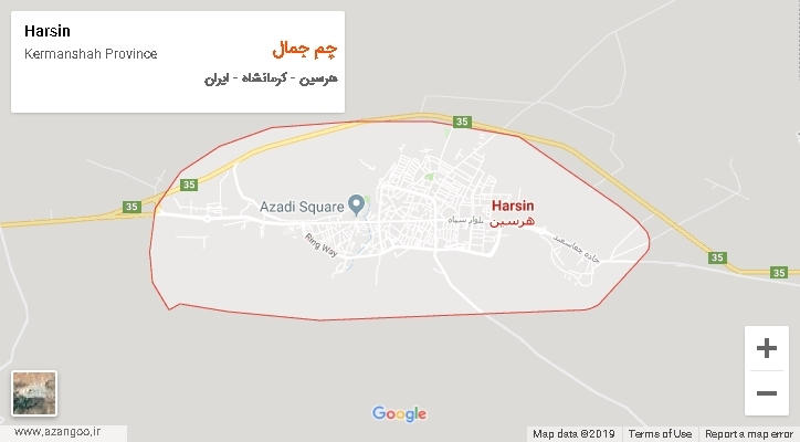 دهستان چم جمال بر روی نقشه