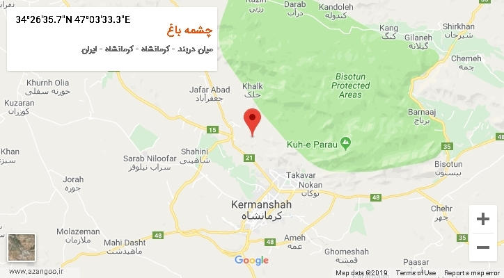 روستای چشمه باغ بر روی نقشه