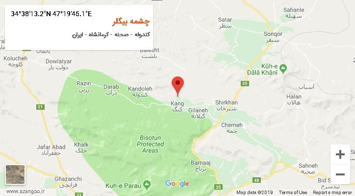 روستای چشمه بیگلر بر روی نقشه