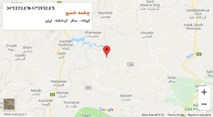 روستای چشمه خسرو بر روی نقشه