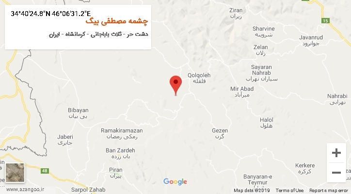 روستای چشمه مصطفی بیگ بر روی نقشه