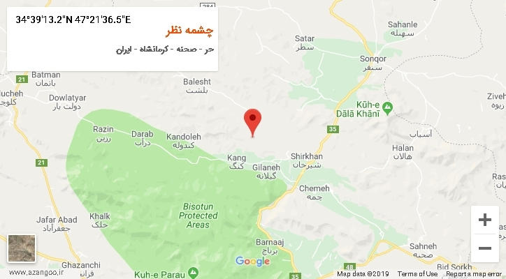 روستای چشمه نظر بر روی نقشه