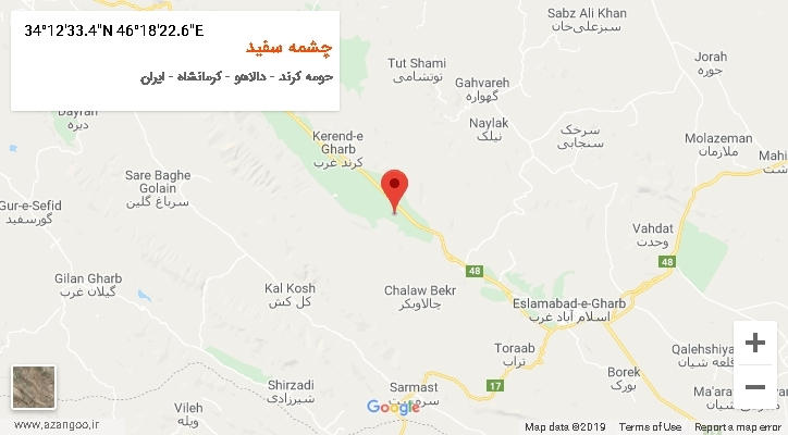 روستای چشمه سفید بر روی نقشه