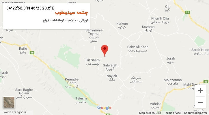 روستای چشمه سیدیعقوب بر روی نقشه