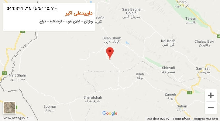 روستای داربیدعلی اکبر بر روی نقشه