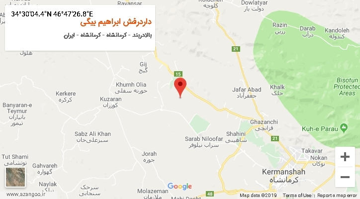روستای داردرفش ابراهیم بیگی بر روی نقشه