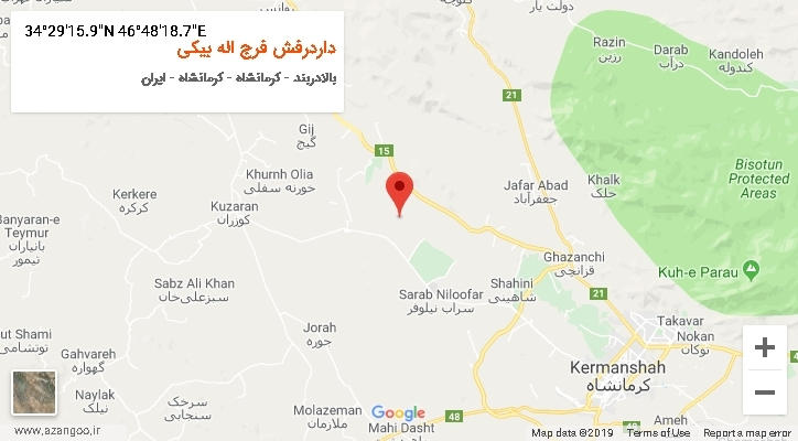 روستای داردرفش فرج اله بیکی بر روی نقشه