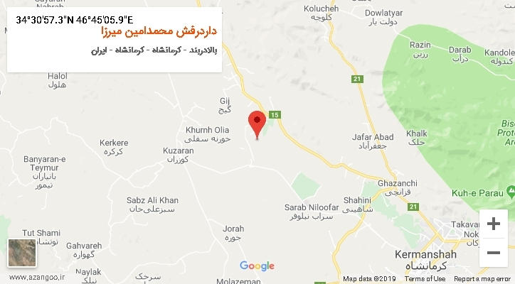 روستای داردرفش محمدامین میرزا بر روی نقشه
