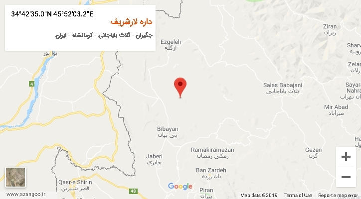 روستای داره لارشریف بر روی نقشه