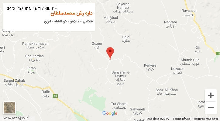 روستای داره رش محمدسلطان بر روی نقشه