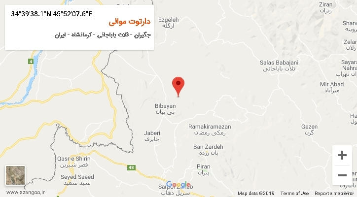 روستای دارتوت موالی بر روی نقشه