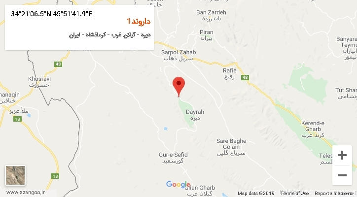 روستای داروند1 بر روی نقشه