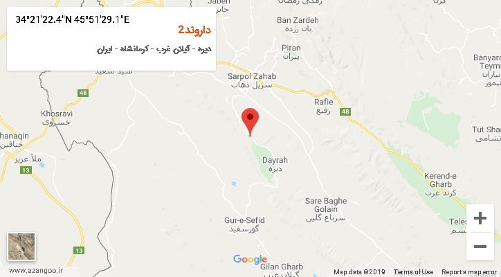 روستای داروند2 بر روی نقشه