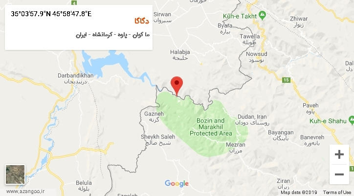 روستای دگاگا بر روی نقشه