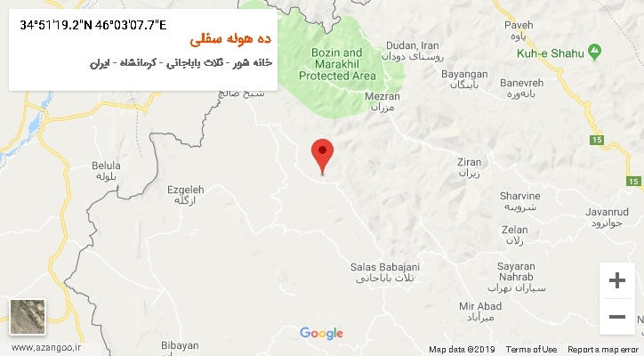 روستای ده هوله سفلی بر روی نقشه