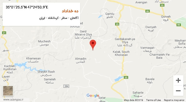 روستای ده خداداد بر روی نقشه