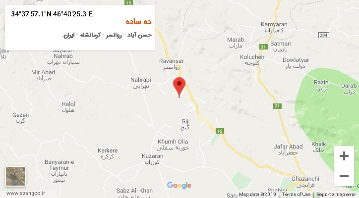 روستای ده ساده بر روی نقشه