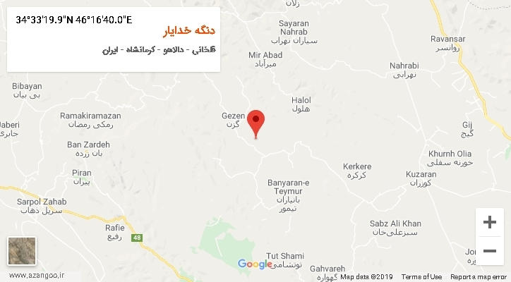 روستای دنگه خدایار بر روی نقشه