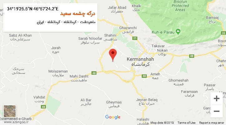 روستای درگه چشمه سعید بر روی نقشه