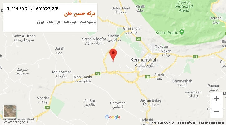 روستای درگه حسن خان بر روی نقشه